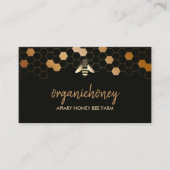 Elegant goudbruin Pure Raw Honey Bee Apiary Honeyc Visitekaartje (Voorkant)