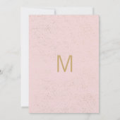 Elegant goudbruin roze Baby shower Invitat Kaart (Achterkant)