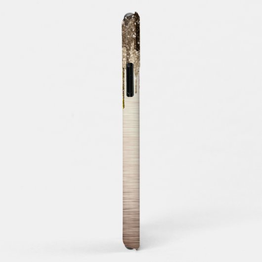 Elegant goudbruine druppels glitter monogram Case-Mate iPhone case (Achterkant/rechts)