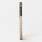 Elegant goudbruine druppels glitter monogram Case-Mate iPhone case (Achterkant/links)