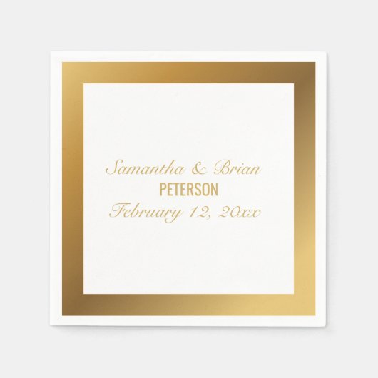 Elegant goudbruinservet servet (Voorkant)