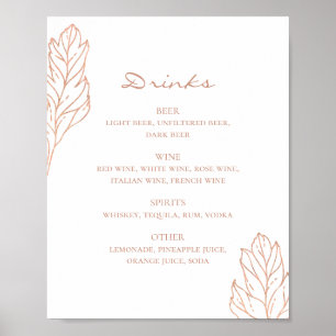 Elegant goudbrutalol bar. Botanische drinken Poster