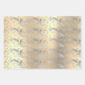 Elegant  gouddamaspatroon inpakpapier vel (Voorkant 3)