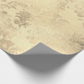 Elegant  gouddemaspatroon cadeaupapier (Hoek)