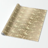Elegant gouddemaspatroon cadeaupapier (Uitgerold)