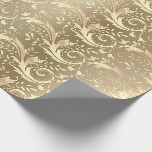 Elegant gouddemaspatroon cadeaupapier (Hoek)