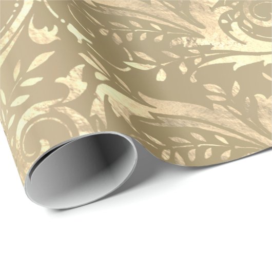 Elegant gouddemaspatroon cadeaupapier (Rol Hoek)