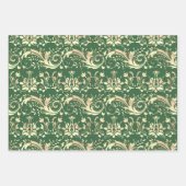 Elegant gouddemaspatroon inpakpapier vel (Voorkant 2)