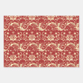 Elegant gouddemaspatroon inpakpapier vel (Voorkant)