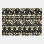 Elegant  gouddemaspatroon inpakpapier vel (Voorkant)