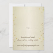 Elegant gouddiamanthart lijst save the date (Achterkant)