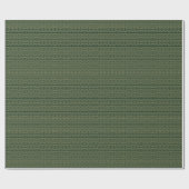 Elegant gouddonkerdengroen geometrisch patroon cadeaupapier (Vlak)