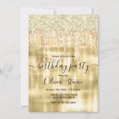 Elegant gouddruppelaar elk leeftijdsmonogram in kaart (Voorkant)