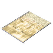 Elegant gouddruppelmonogram notitieboek (Linkerzijde)