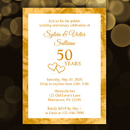 Elegant Gouden 50-jarig Huwelijksfeest op Maat Kaart