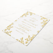 Elegant gouden 50-jarig jubileumfeest folie uitnodiging (Gedraaid)