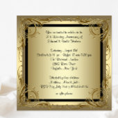 Elegant gouden 50ste huwelijksverjaardag feest kaart