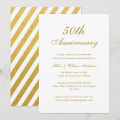 Elegant Gouden 50ste Huwelijksverjaardag Kaart (Voorkant / Achterkant)