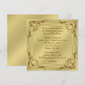 Elegant gouden 50ste huwelijksverjaardagsfeest kaart (Voorkant / Achterkant)