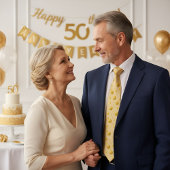 Elegant gouden 50ste Jubileum Stropdas