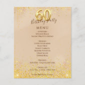 Elegant gouden 60e verjaardag menu (Voorkant)