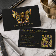 Elegant Gouden Adelaar Kapperszaak Logo Kapper