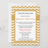 Elegant gouden afstuderen ceremonie kaart (Voorkant)