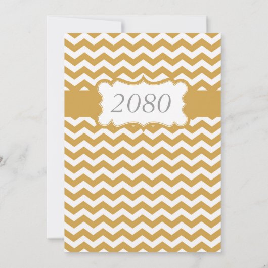 Elegant gouden afstuderen ceremonie kaart (Achterkant)