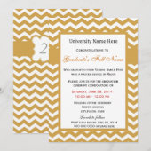 Elegant gouden afstuderen ceremonie kaart (Voorkant / Achterkant)