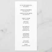 Elegant gouden ananas bruiloft programma programmakaart (Achterkant)