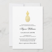 Elegant gouden ananas Vrijgezellenfeest Kaart (Voorkant)