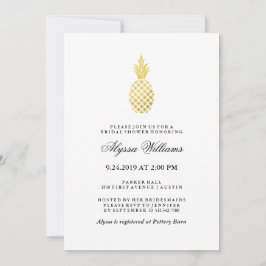 Elegant gouden ananas Vrijgezellenfeest Kaart