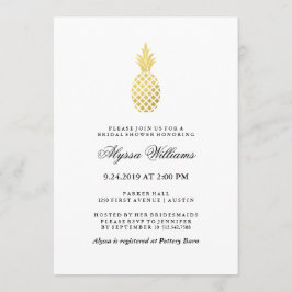 Elegant gouden ananas Vrijgezellenfeest Kaart