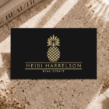 Elegant gouden ananaslogo op zwart