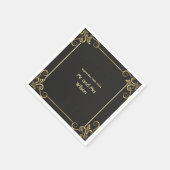 Elegant gouden art deco  cocktaildiner servet (Hoek)