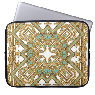 Elegant gouden barok, sierlijk ontwerp. laptop sleeve