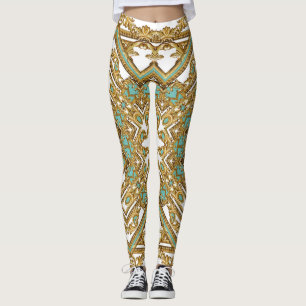 Elegant gouden barok, sierlijk ontwerp. leggings