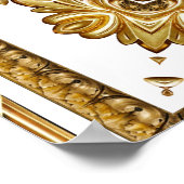 Elegant gouden barok, sierlijk ontwerp. poster (Hoek)