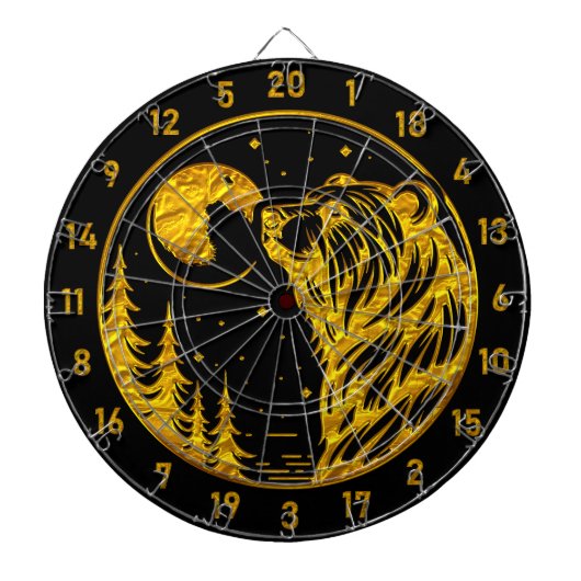 Elegant gouden Beer Dart Board Gift Dartbord (Voorkant)
