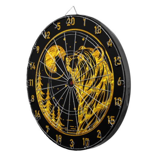 Elegant gouden Beer Dart Board Gift Dartbord (Voorkant Rechts)