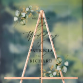 Elegant gouden begroetingsbord voor een bruiloft m acryl bord (Neutraal)