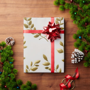 Elegant gouden blad inpakpapier   Luxe Botanica