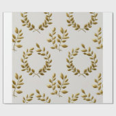 Elegant gouden blad inpakpapier | Luxe Botanica (Vlak)