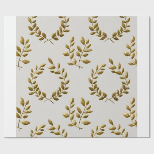 Elegant gouden blad inpakpapier | Luxe Botanica (Vlak)