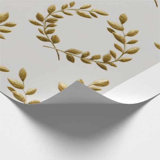 Elegant gouden blad inpakpapier | Luxe Botanica (Hoek)