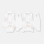 Elegant gouden bladeren vlinder Baby shower Bedankdoosjes (Uitgevouwen)