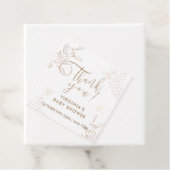 Elegant gouden bladeren vlinder Baby shower Bedankjes Labels (In situ)