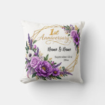 Elegant Gouden Bloem 1e Huwelijksjubileum