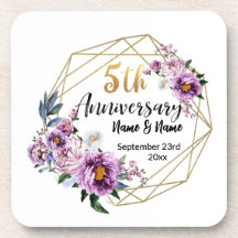 Elegant Gouden Bloem 5 Jaar Jubileum