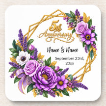 Elegant Gouden Bloem 5 Jaar Jubileum